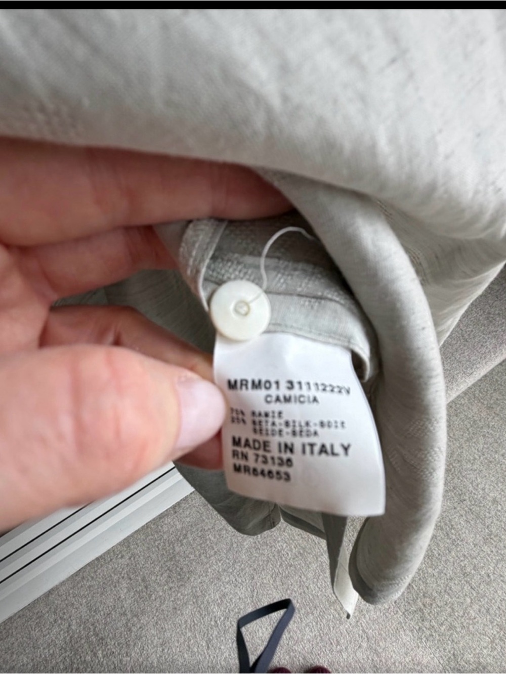 Marina Rinaldi Linen Tunic/ Mini Dress Oversized Button Front Italy Neutral - Picture 5 of 9